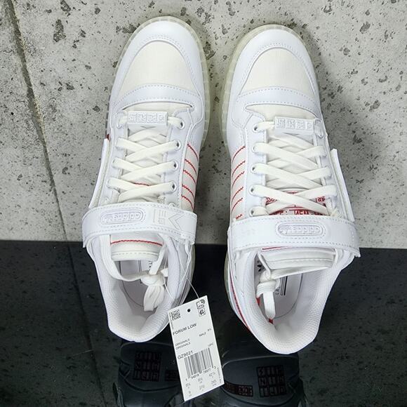 MSRP $155 Adidas Forum Low Chinese New Year 2021 Men's sz 9 White Red New - Picture 5 of 5